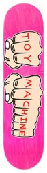 Toy Machine Fists 8.0 Skateboard Deck - pink v1