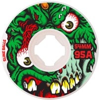 Slime Balls Roskopp Face Two Hardline Skateboard Wheels - white (95a)