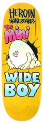 Heroin Mini Wide Boy 10.5 Skateboard Deck - yellow
