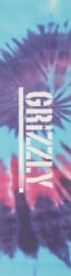 Grizzly Tie Dye Stamp Print Skateboard Grip Tape - blue/purple tie dye