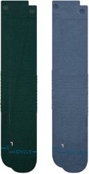 Stance Performance Mid Cushion 2-Pack Snowboard Socks - solid pine