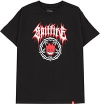 Spitfire Pentagram Drip T-Shirt - black/red-white