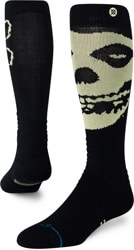 Stance Performance Mid Cushion Merino Wool Snowboard Socks - misfits black