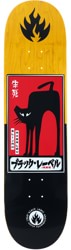 Black Label Akerley Black Cat 8.25 Skateboard Deck - yellow