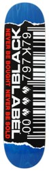Black Label Ripped Barcode 8.75 Skateboard Deck - blue