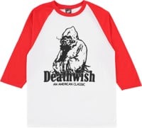 Deathwish American Classic 3/4 Sleeve T-Shirt - white/red