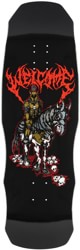 Welcome Rider 9.75 Dark Lord Shape Skateboard Deck - black/gold foil
