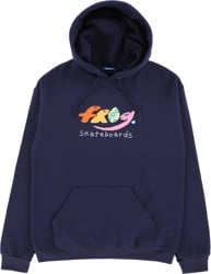 Frog Dino Logo Hoodie - navy