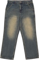 Passport Workers Club Bootcut Jeans - sandblasted blue