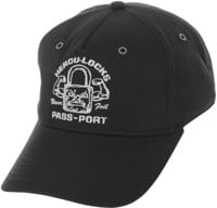 Passport Hercu~Locks Strapback Hat - black