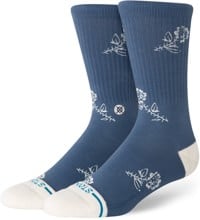 Stance Women's Petite Bloom Crew Socks - sea blue