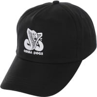 Cobra Dogs Embroidery Snapback Hat - black