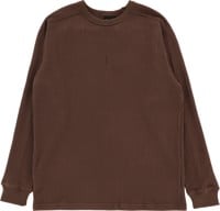 Former Franchise Waffle L/S T-Shirt - chocolate