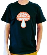 Midlife Crisis BIG Shroomin' T-Shirt - black
