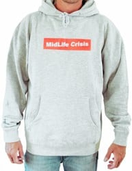 Midlife Crisis Crooked Block Hoodie - light heather