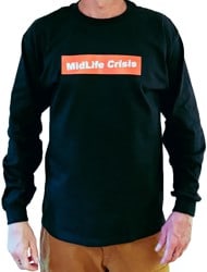 Midlife Crisis Crooked Block L/S T-Shirt - black