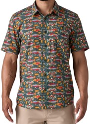Patagonia Go To S/S Shirt - salmon energy: old growth green