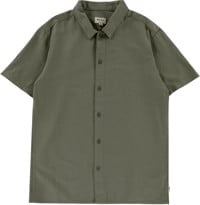 Rhythm Classic Linen S/S Shirt - forest green