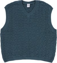 Polar Skate Co. Alex Vest Sweater - petrol blue