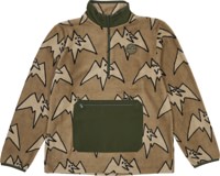 Airblaster Fleece Pullover Half Zip Sweatshirt - tan big terry