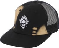 Creature Bonehead Flame Trucker Hat - greasy black