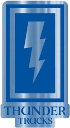 Thunder Boxed Bolt Sticker - metallic blue