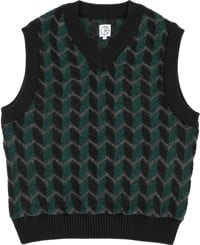 Polar Skate Co. Zig Zag Knit Sweater - black/dark teal