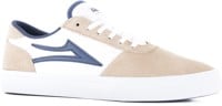 Lakai Manchester Skate Shoes - white/tan/navy