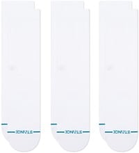 Stance Icon 3-Pack Sock - white/white
