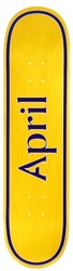 April OG Logo 8.5 Skateboard Deck - yellow/purple