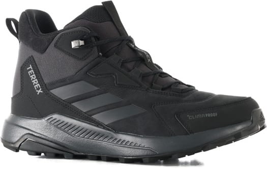 Adidas Terrex Anylander Leather Mid CP Shoes - core black/carbon/grey four - view large