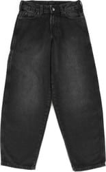 Dickies Women's Loose Tapered Work Jeans - black wash faded