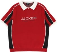 Jacker Ace Knit Polo Shirt - red