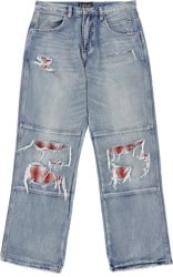 Lakai Distressed Double Knee Denims Jeans - blue
