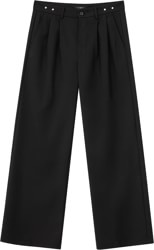 Lakai Wide Leg Trousers - Black Pants - black