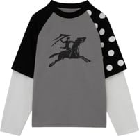 Lakai Double Layer Raglan Longsleeve L/S T-Shirt - black/grey/white